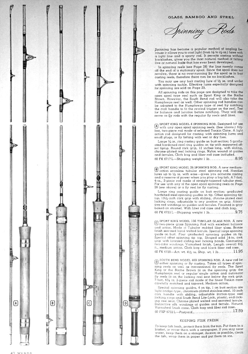 Reference for early 1950s spinning rods