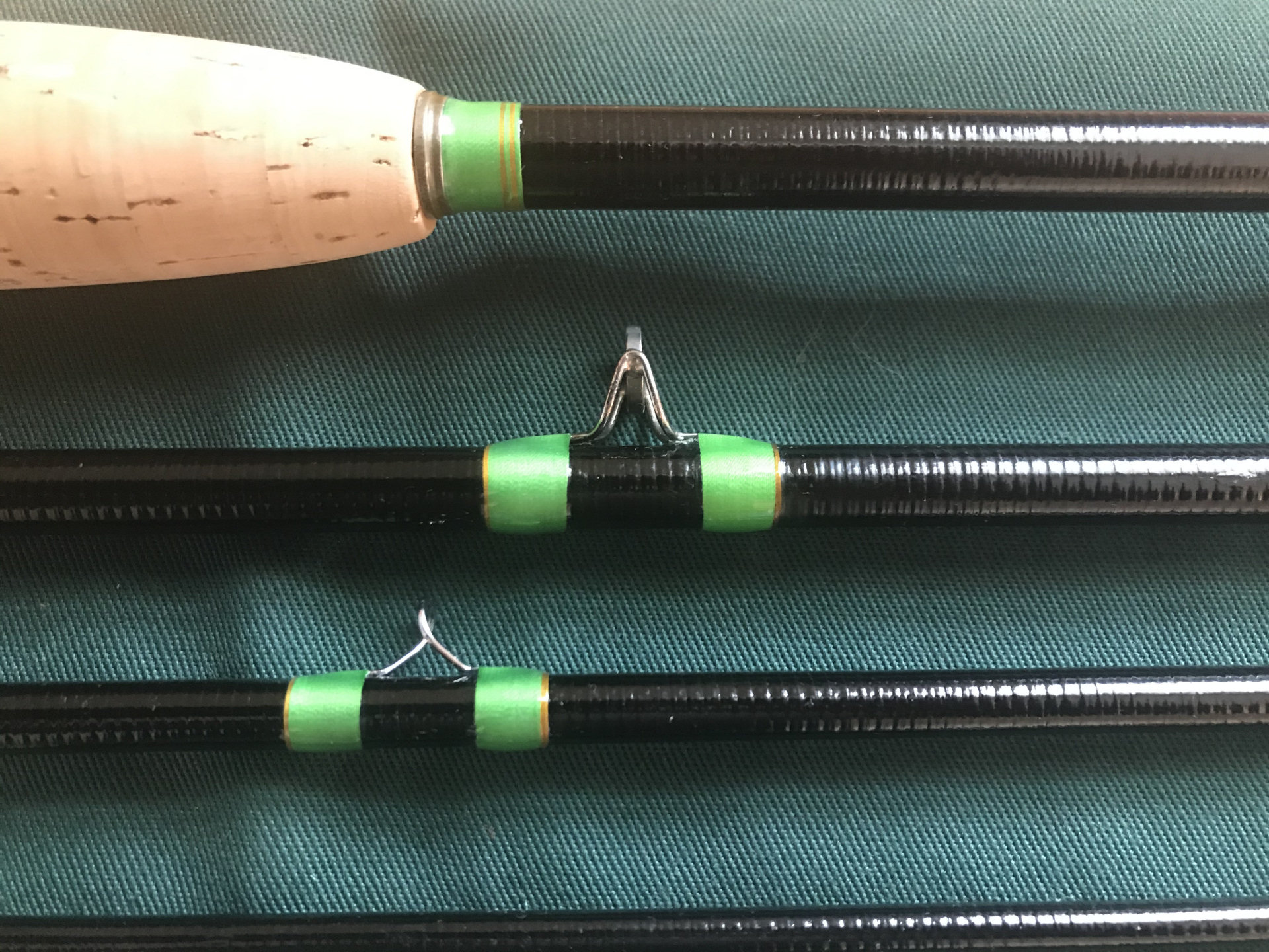 8'0" James Green EXP 5 piece Rod Photos Fiberglass Flyrodders