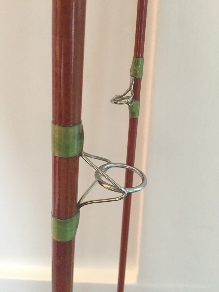 An OLD Hardy glass spinning rod