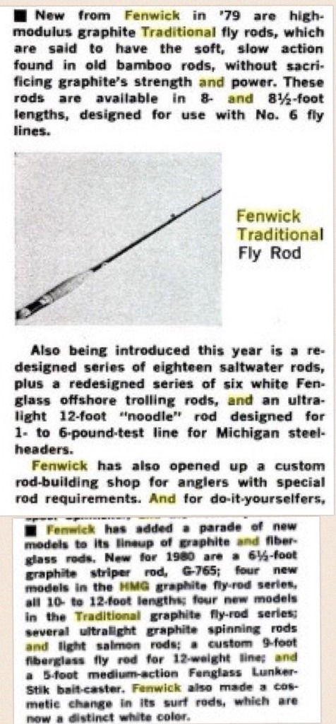 Fenwick graphite rod blank called the Traditional