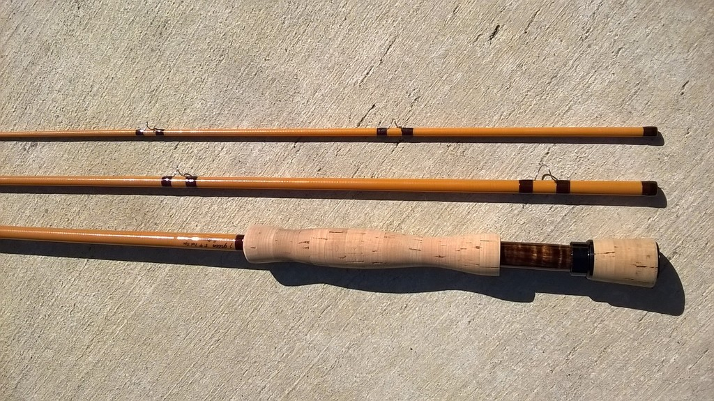 James Green 8'9" 7wt 3pc EGlass Rod Photos Fiberglass Flyrodders