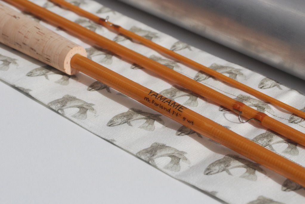 McFarland "Yellow Glass" 7'6" 5wt of Yamame fly rods Rod Photos