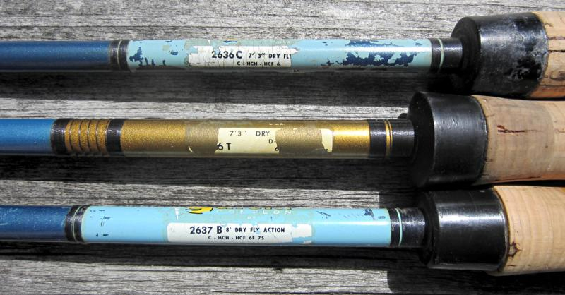 7'3 Garcia Conolon blue fly rods, Collecting Fiberglass Fly Rods