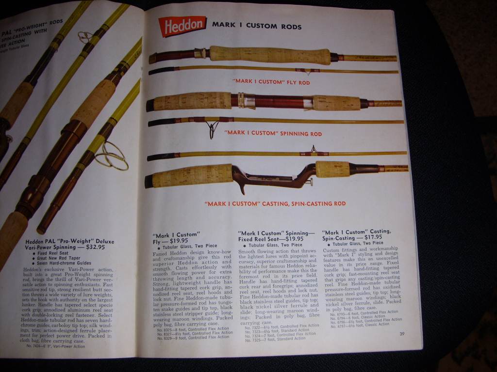 HEDDON Glass Fly Rod Catalog Listings 1951-1983 | Collecting