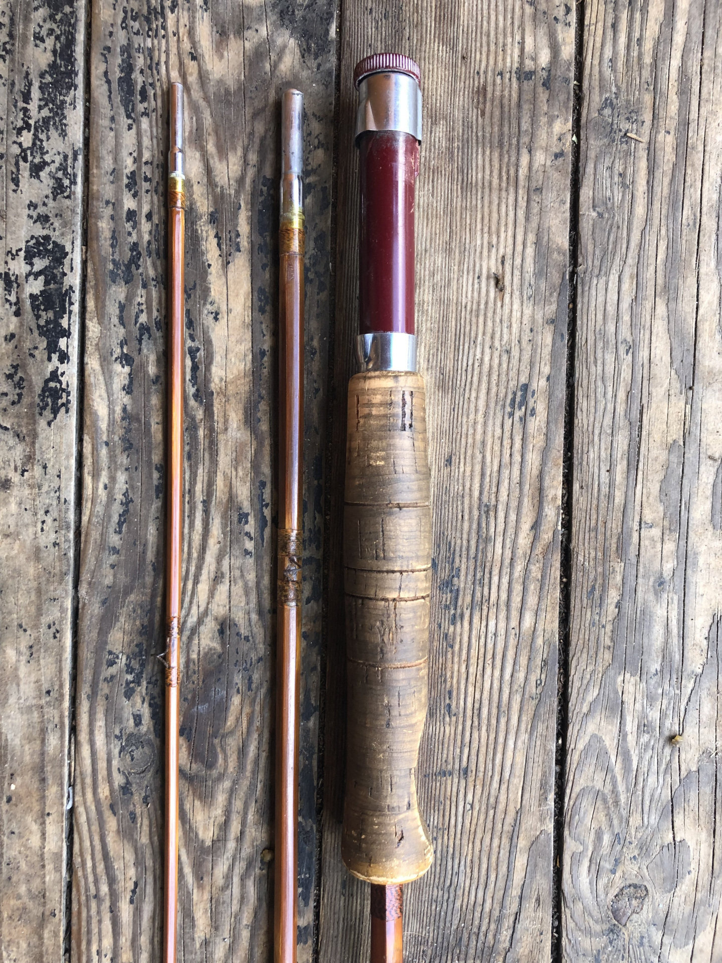 South Bend No 346 Bamboo Flyrod 9 Ft 3 Pc 2 Tip, Case
