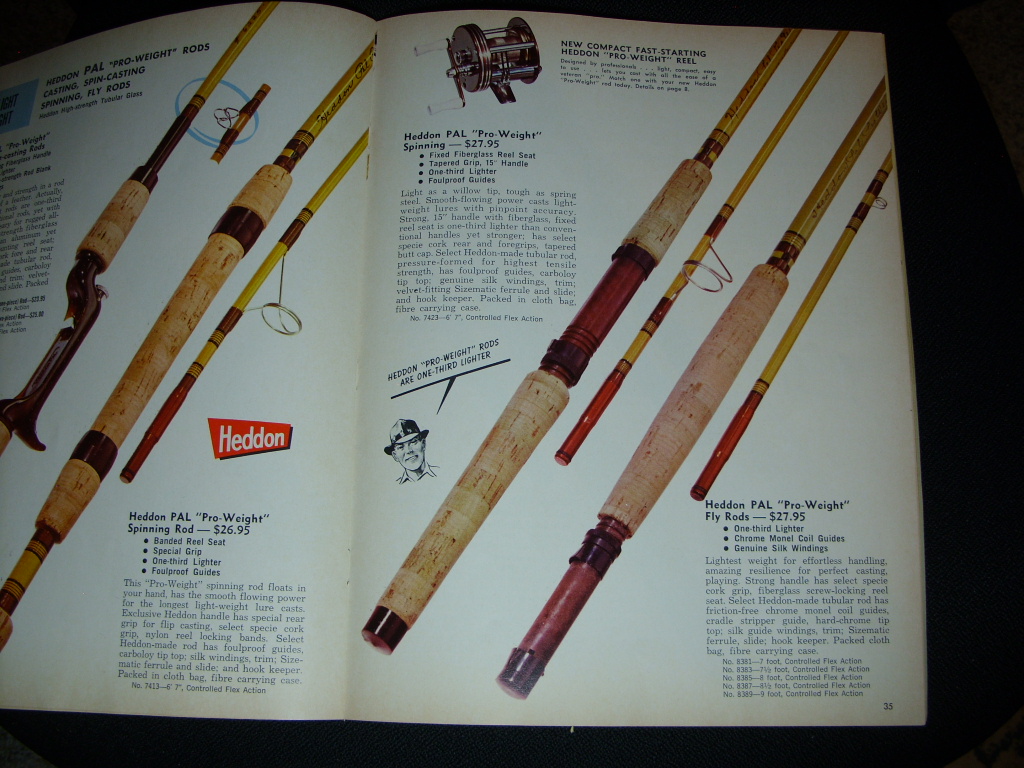 HEDDON Glass Fly Rod Catalog Listings 1951-1983, Collecting Fiberglass Fly  Rods