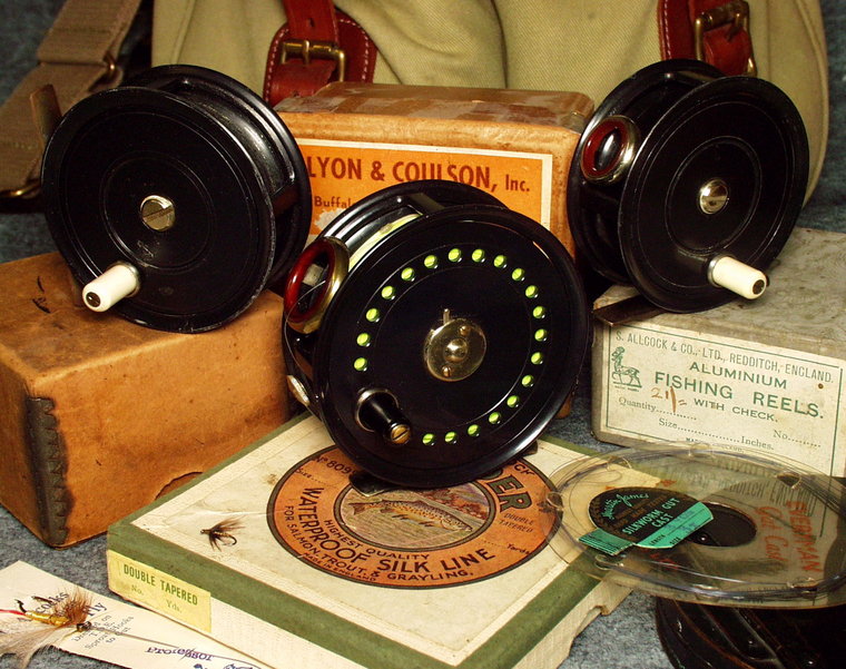 A vintage JW Young & Sons Pridex trout fly fishing reel. In good working  order.