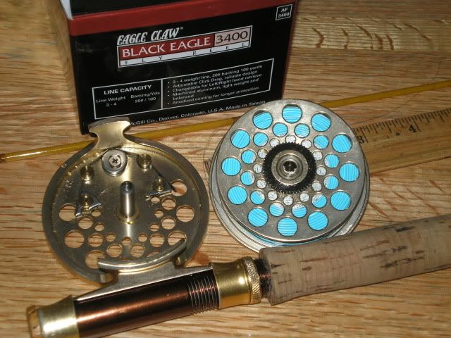 Martin # 63 - SS Black Vintage Fly Reel Smooth With Line