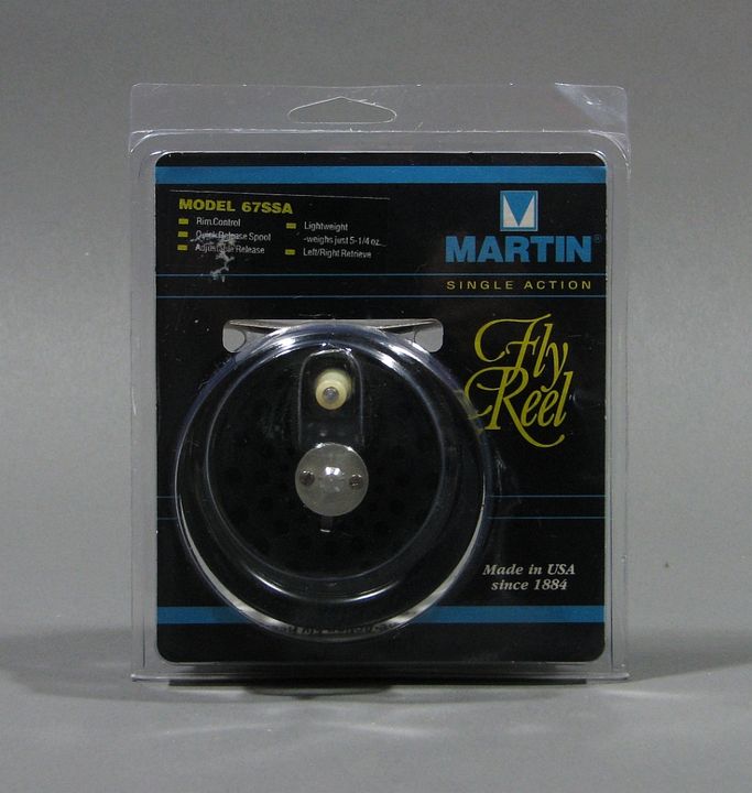 Martin 67SSA in blister pack, and modern Martin packaging, Classic Fly  Reels