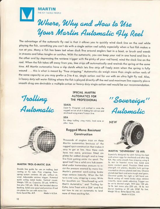 Martin No. 94 Automatic, Classic Fly Reels