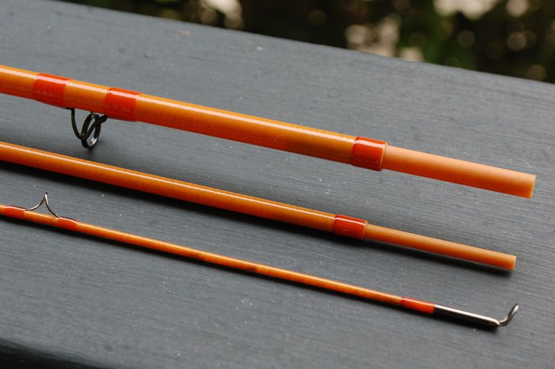 J Green 7'7" Heritage Trout 4wt 3pc "dry fly" Rod Photos Fiberglass Flyrodders
