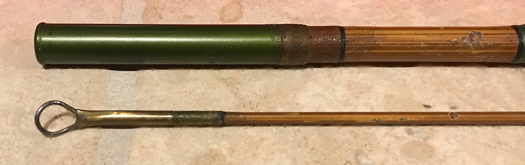 VINTAGE ORCHARD INDUSTRIES MODEL 1970 FISHING ROD ACTION ROD 7' W/CASE AND  TUBE 