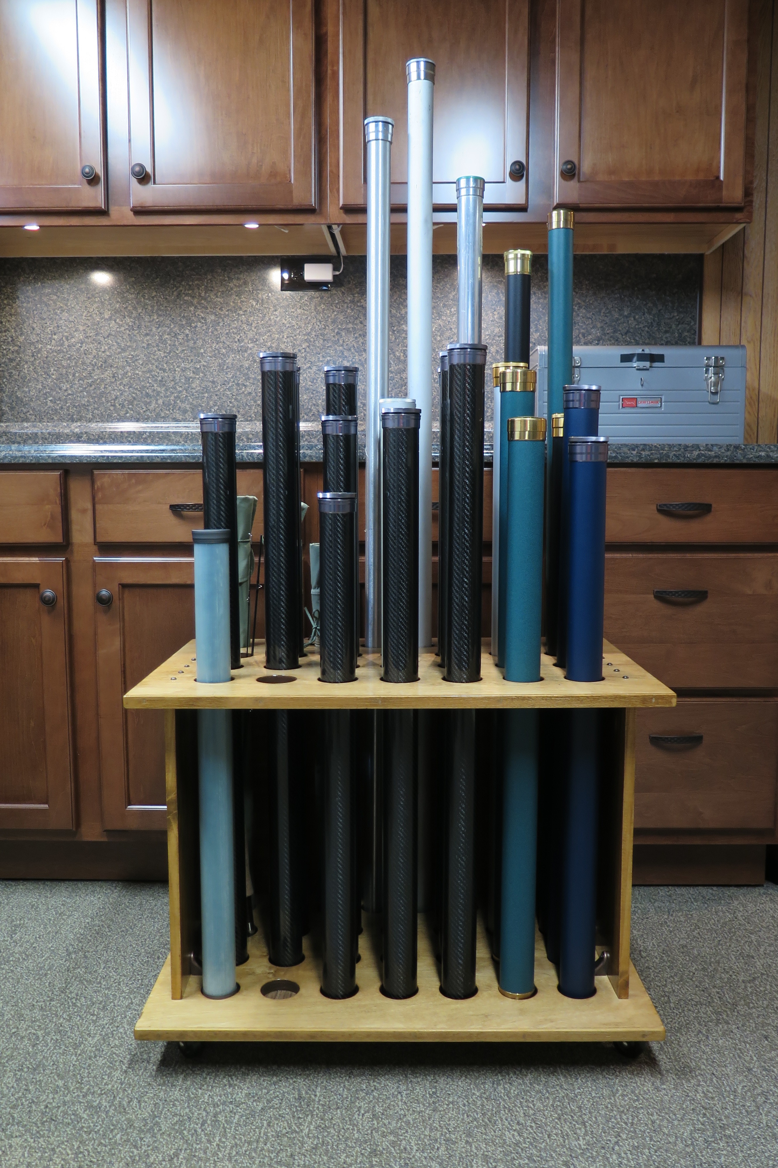 Fly Rod Storage Rack, Collecting Fiberglass Fly Rods