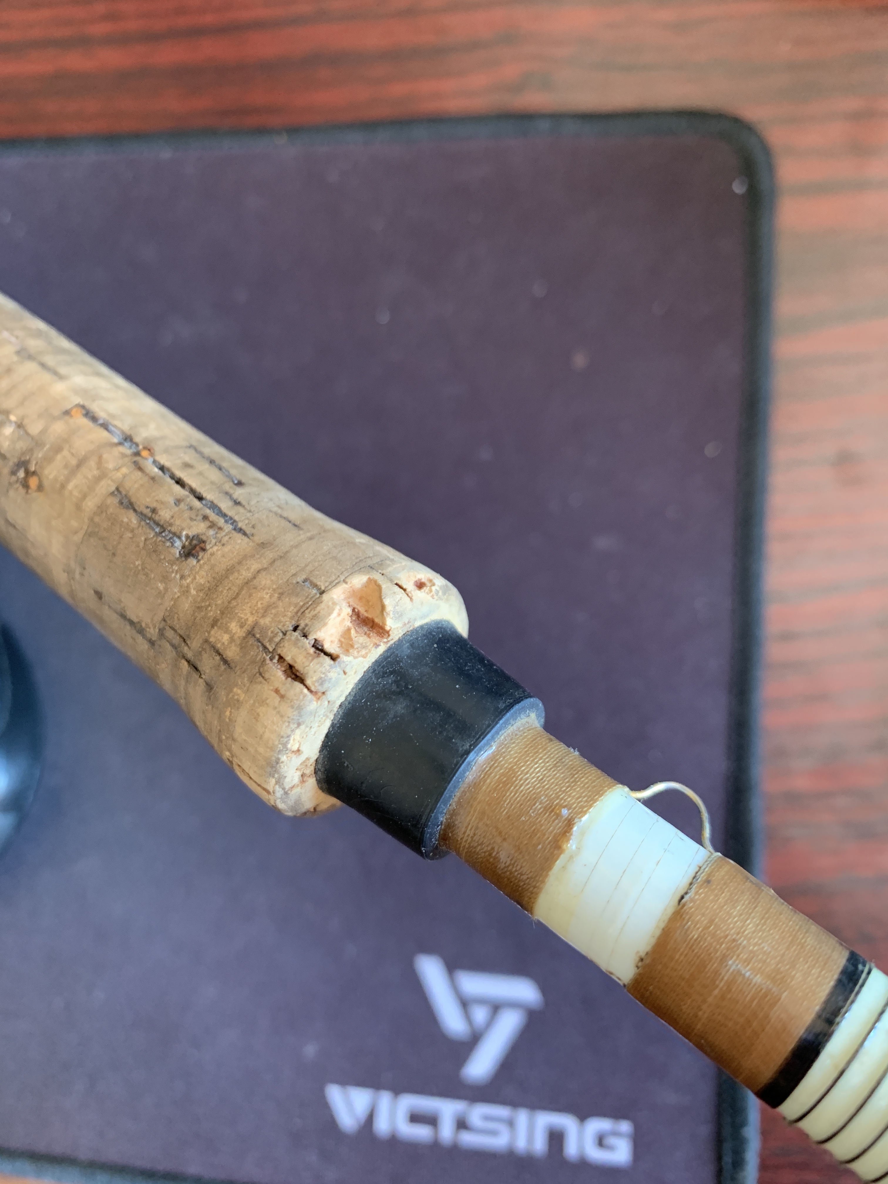 Advice on repairing chip in cork handle