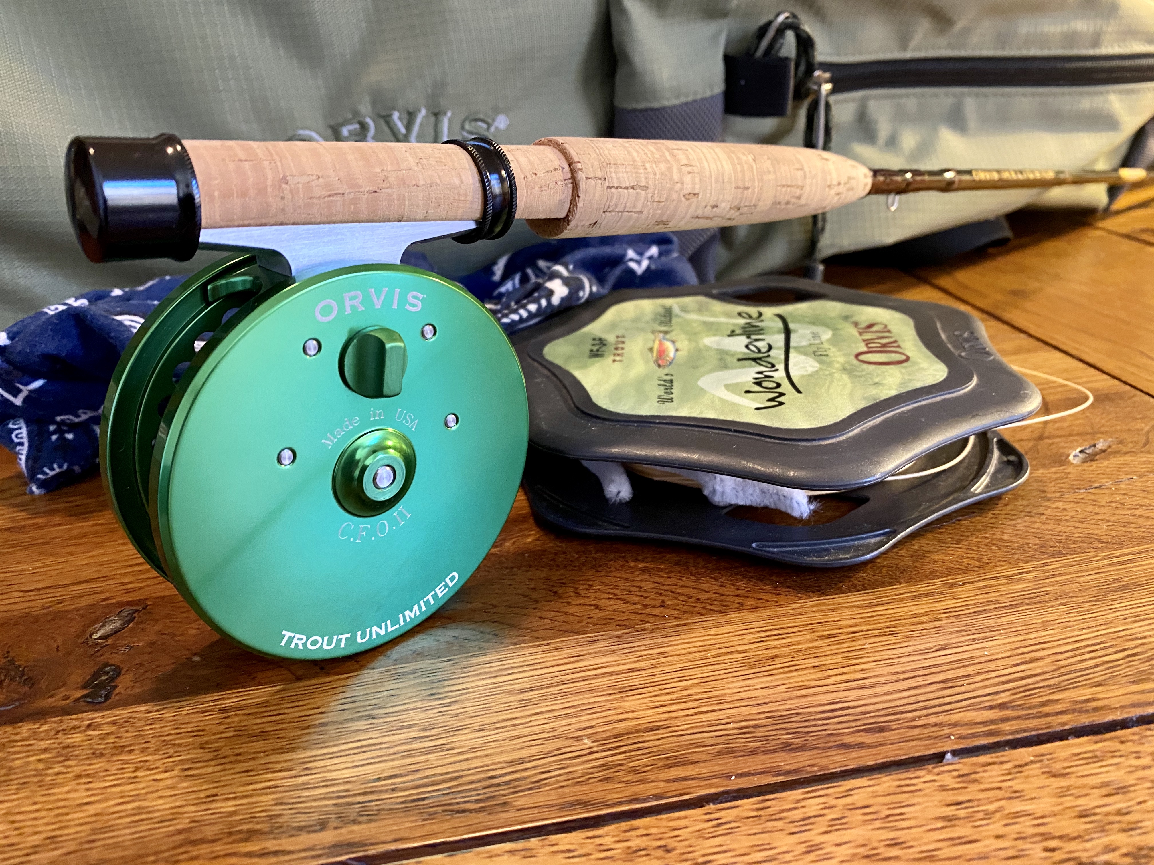 Orvis CFO 123 Fly Fishing Reel. Green & Gold. Made in England. W